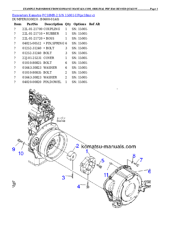 Komatsu pc18mr-2 parts books excavators download Komatsu pc18mr-2 parts books excavators download