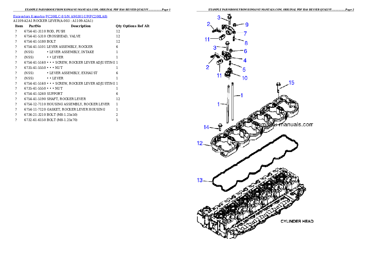 Komatsu pc200lc-8 parts books excavators download Komatsu pc200lc-8 parts books excavators download
