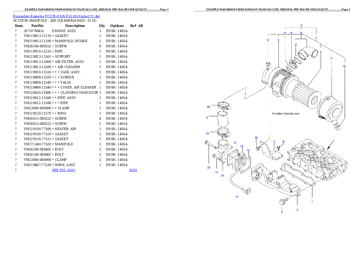 Komatsu pc27r-8 parts books excavators download Komatsu pc27r-8 parts books excavators download