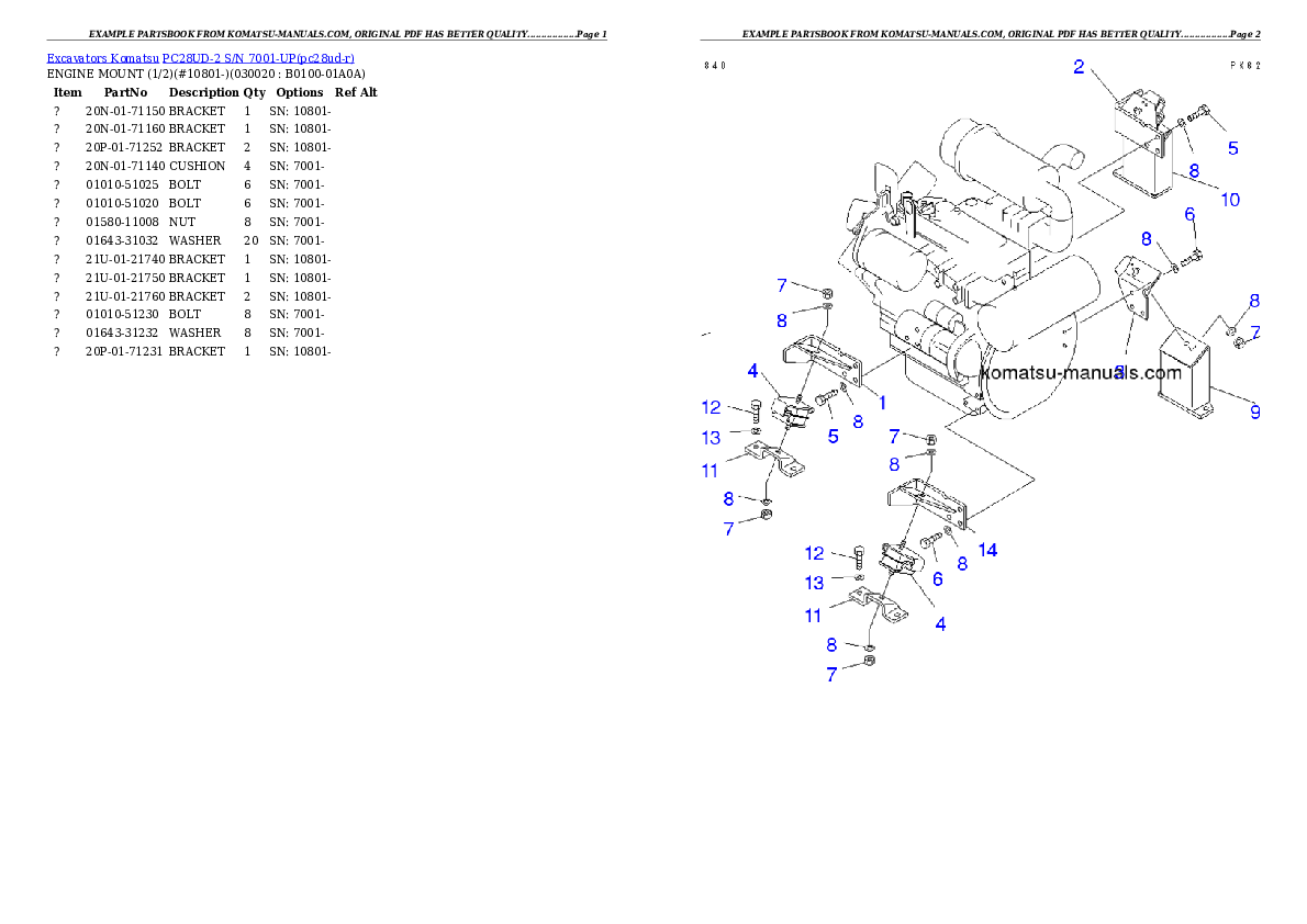Komatsu pc28ud-2 parts books excavators download Komatsu pc28ud-2 parts books excavators download