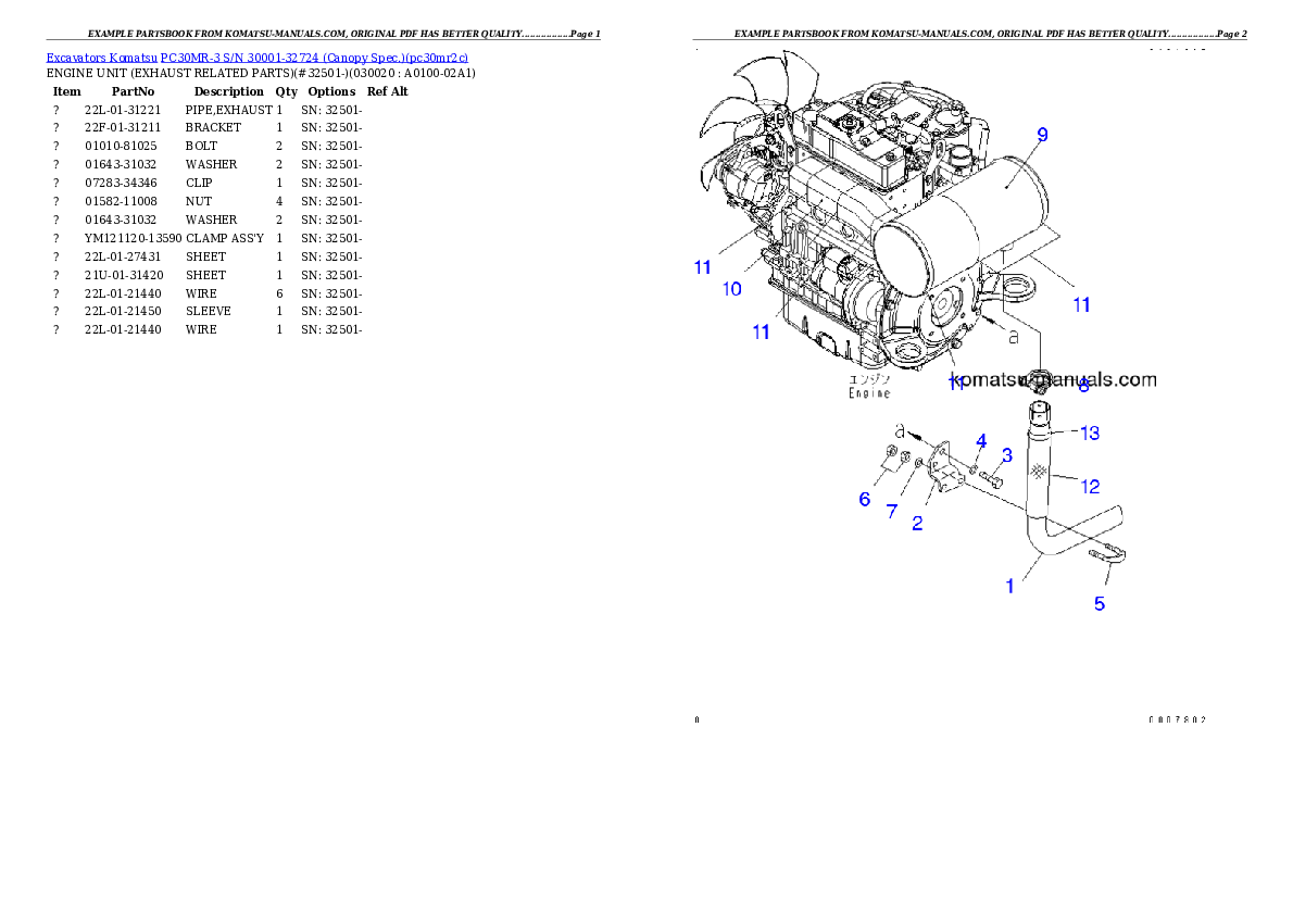 Komatsu pc30mr-3 parts books excavators download Komatsu pc30mr-3 parts books excavators download