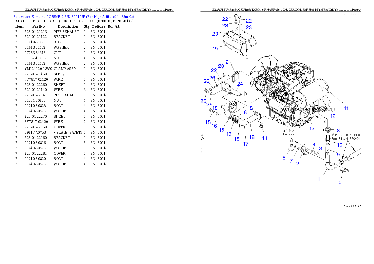 Komatsu pc35mr-2 parts books excavators download Komatsu pc35mr-2 parts books excavators download