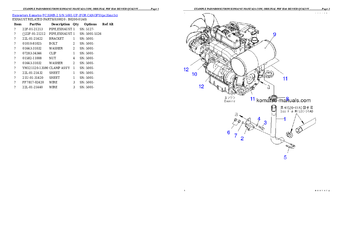Komatsu pc35mr-2 parts books excavators download Komatsu pc35mr-2 parts books excavators download