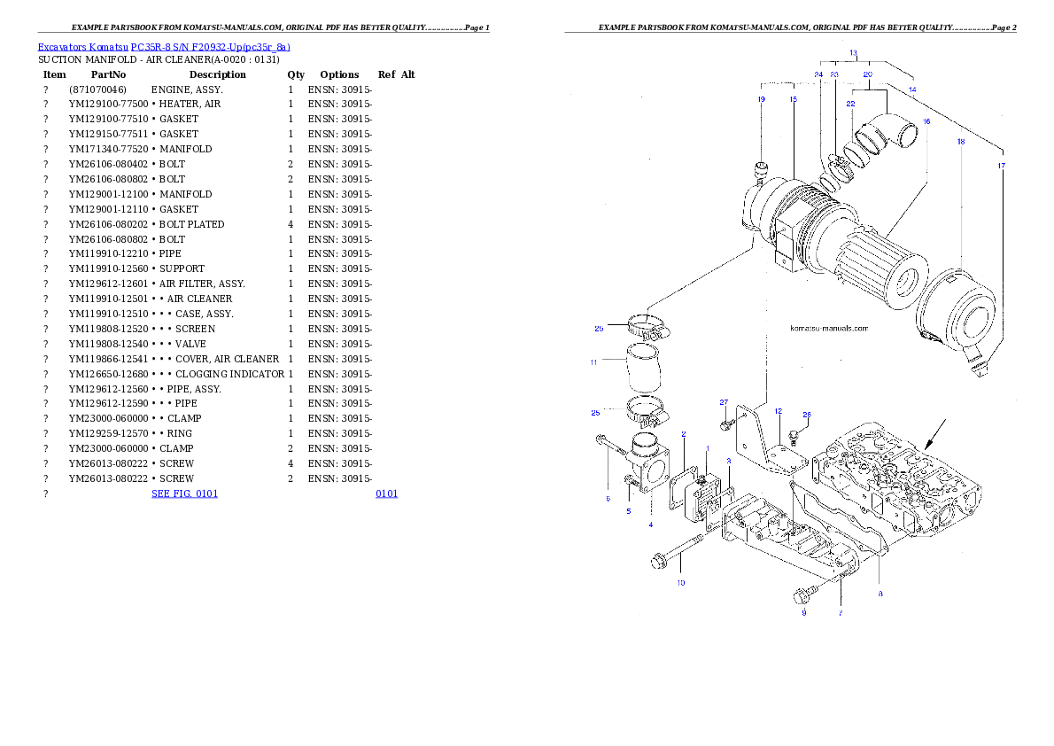 Komatsu pc35r-8 parts books excavators download Komatsu pc35r-8 parts books excavators download