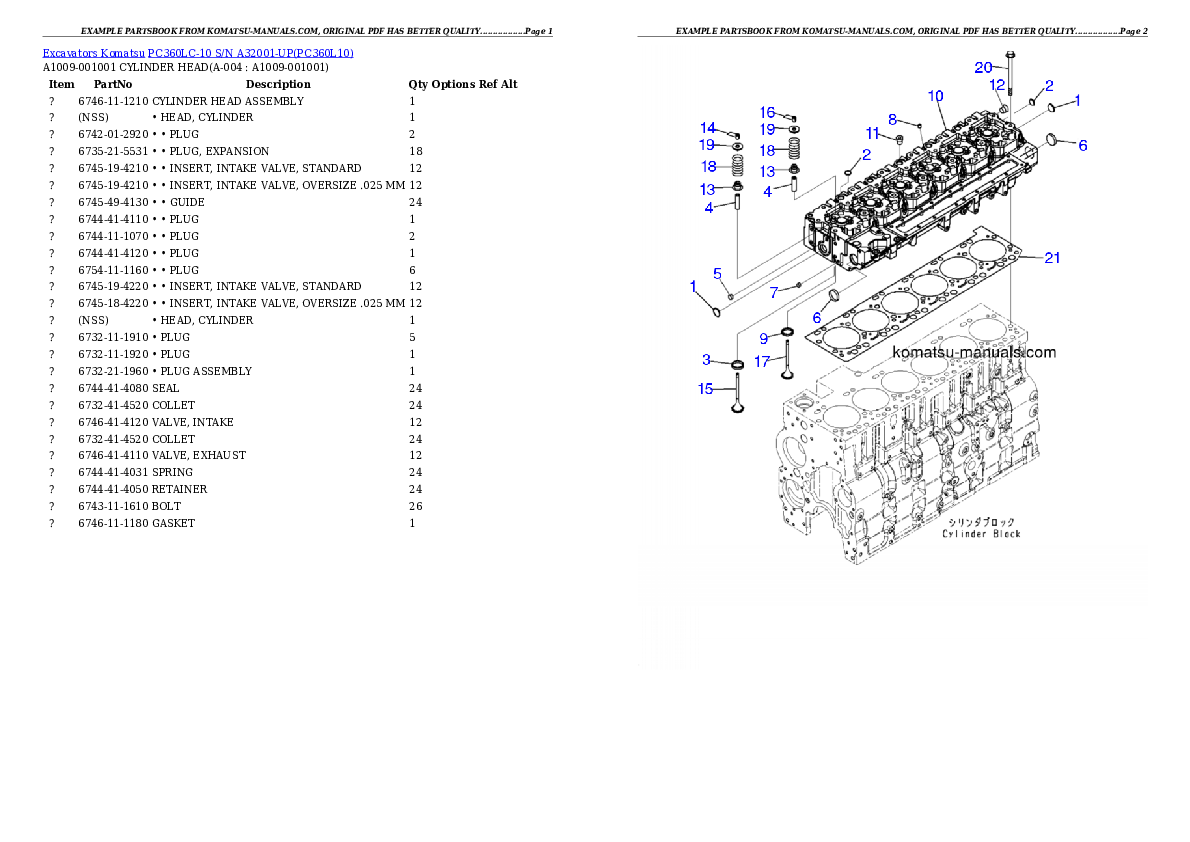 Komatsu pc360lc-10 parts books excavators download Komatsu pc360lc-10 parts books excavators download