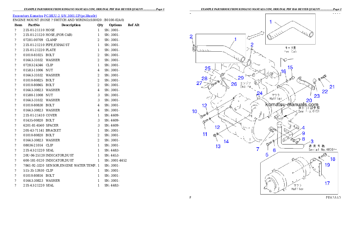 Komatsu pc38uu-2 parts books excavators download Komatsu pc38uu-2 parts books excavators download