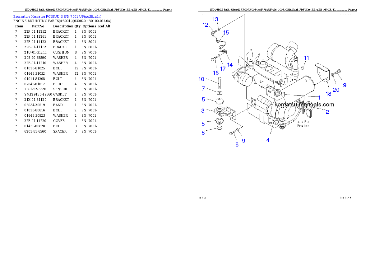 Komatsu pc38uu-3 parts books excavators download Komatsu pc38uu-3 parts books excavators download