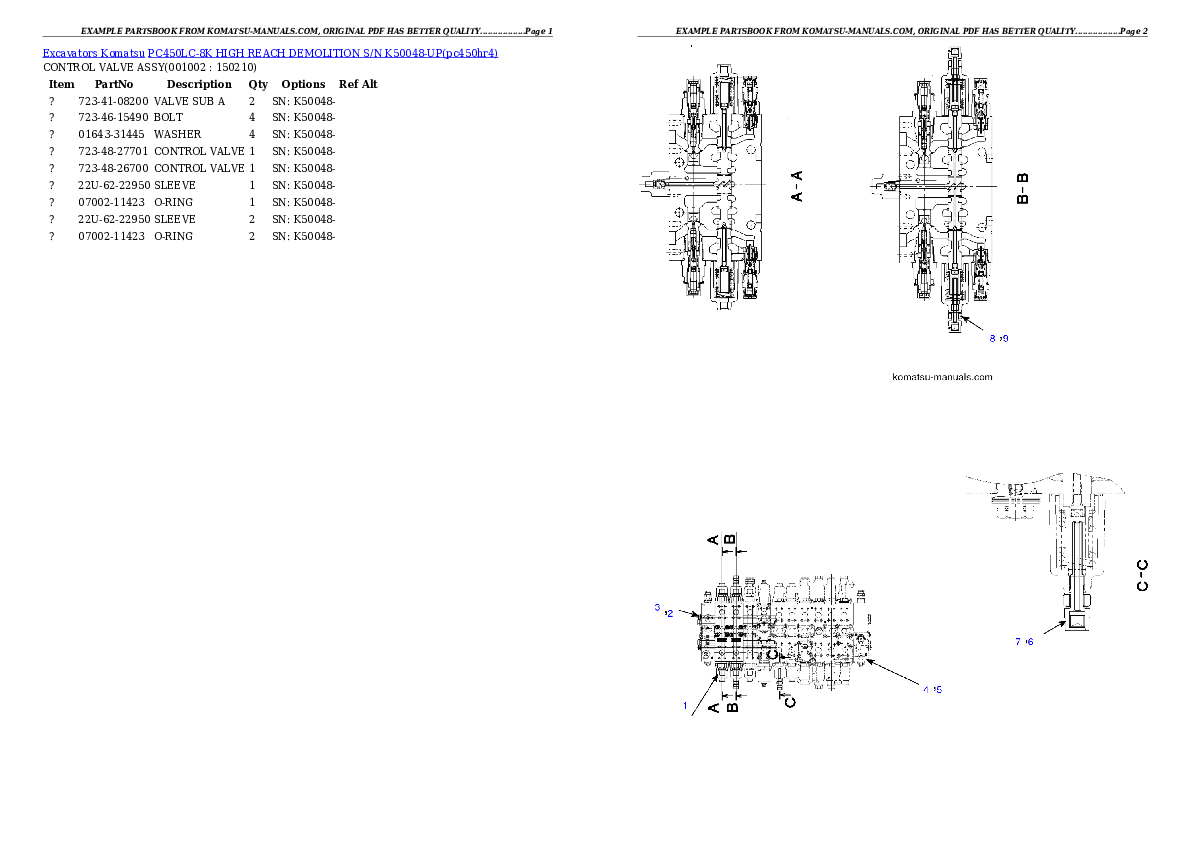 Komatsu pc450lc-8k high reach demolition parts books excavators download Komatsu pc450lc-8k high reach demolition parts books excavators download