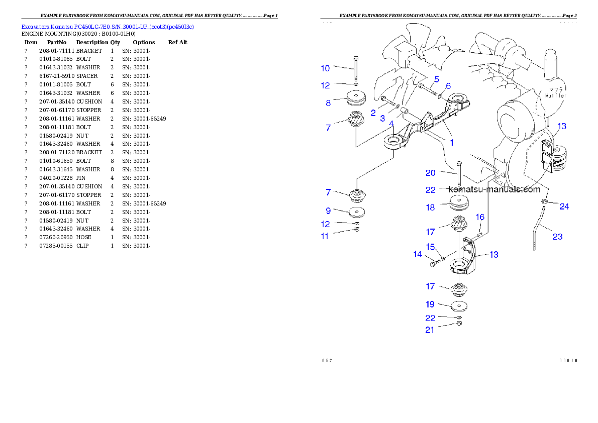Komatsu pc450lc-7e0 parts books excavators download Komatsu pc450lc-7e0 parts books excavators download