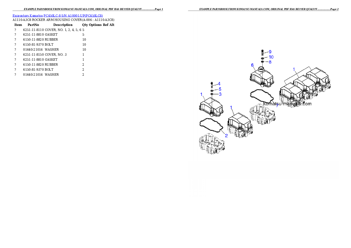 Komatsu pc450lc-8 parts books excavators download Komatsu pc450lc-8 parts books excavators download