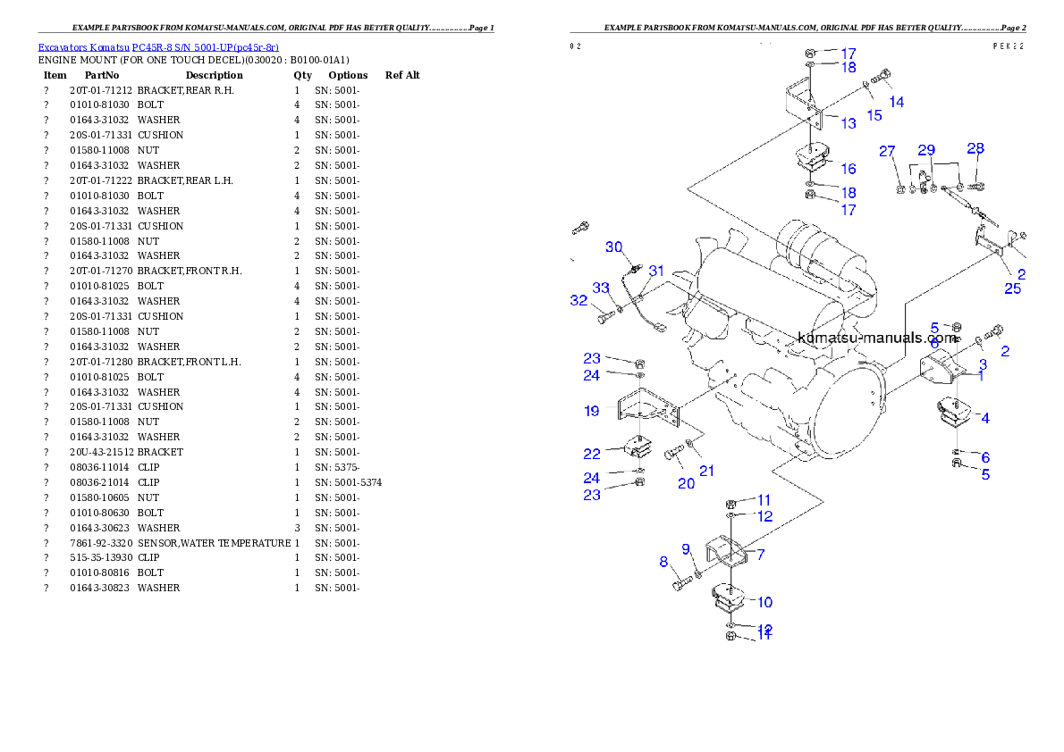 Komatsu pc45r-8 parts books excavators download Komatsu pc45r-8 parts books excavators download
