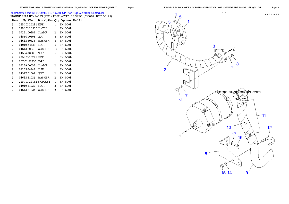 Komatsu pc50mr-2 parts books excavators download Komatsu pc50mr-2 parts books excavators download