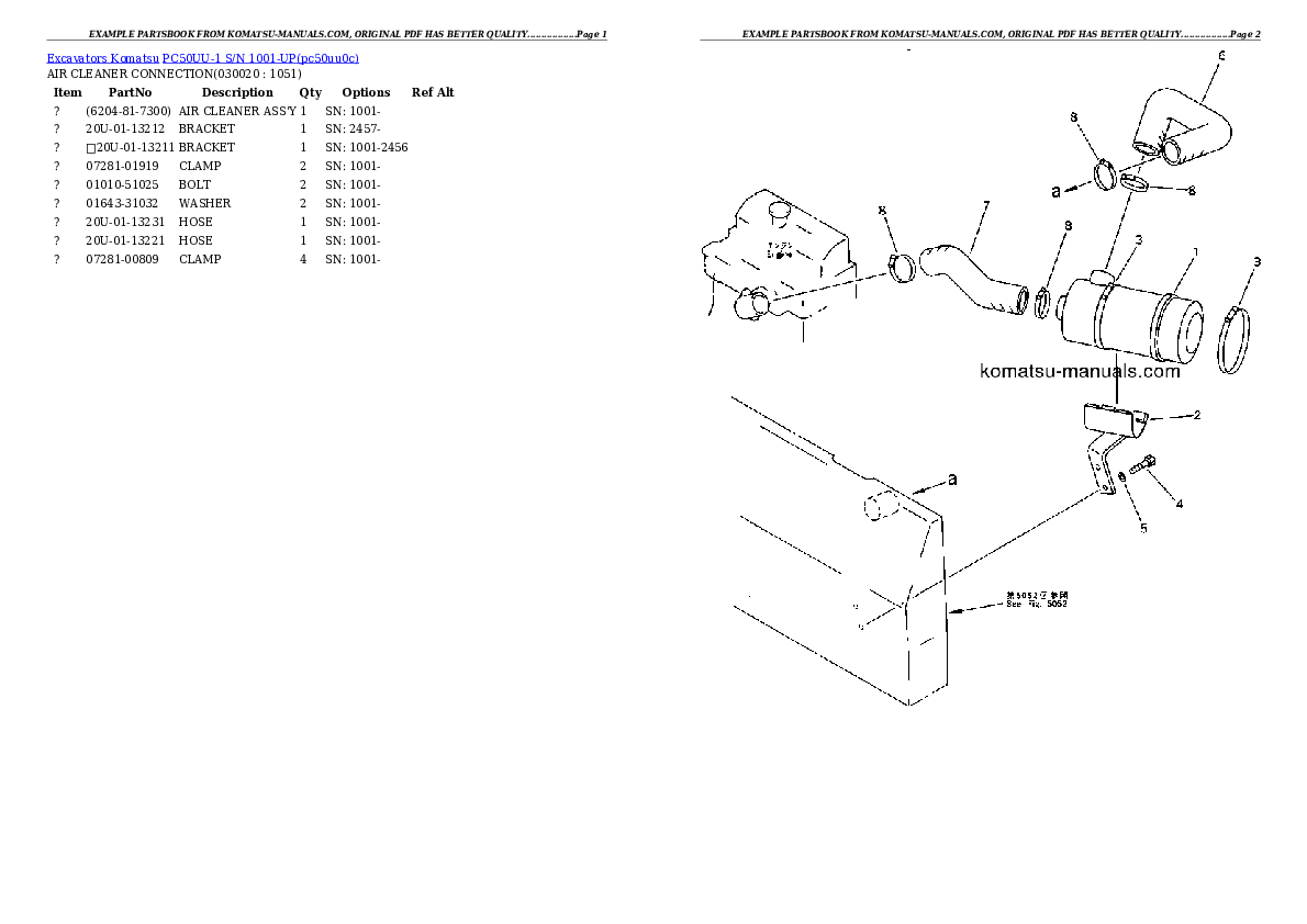 Komatsu pc50uu-1 parts books excavators download Komatsu pc50uu-1 parts books excavators download