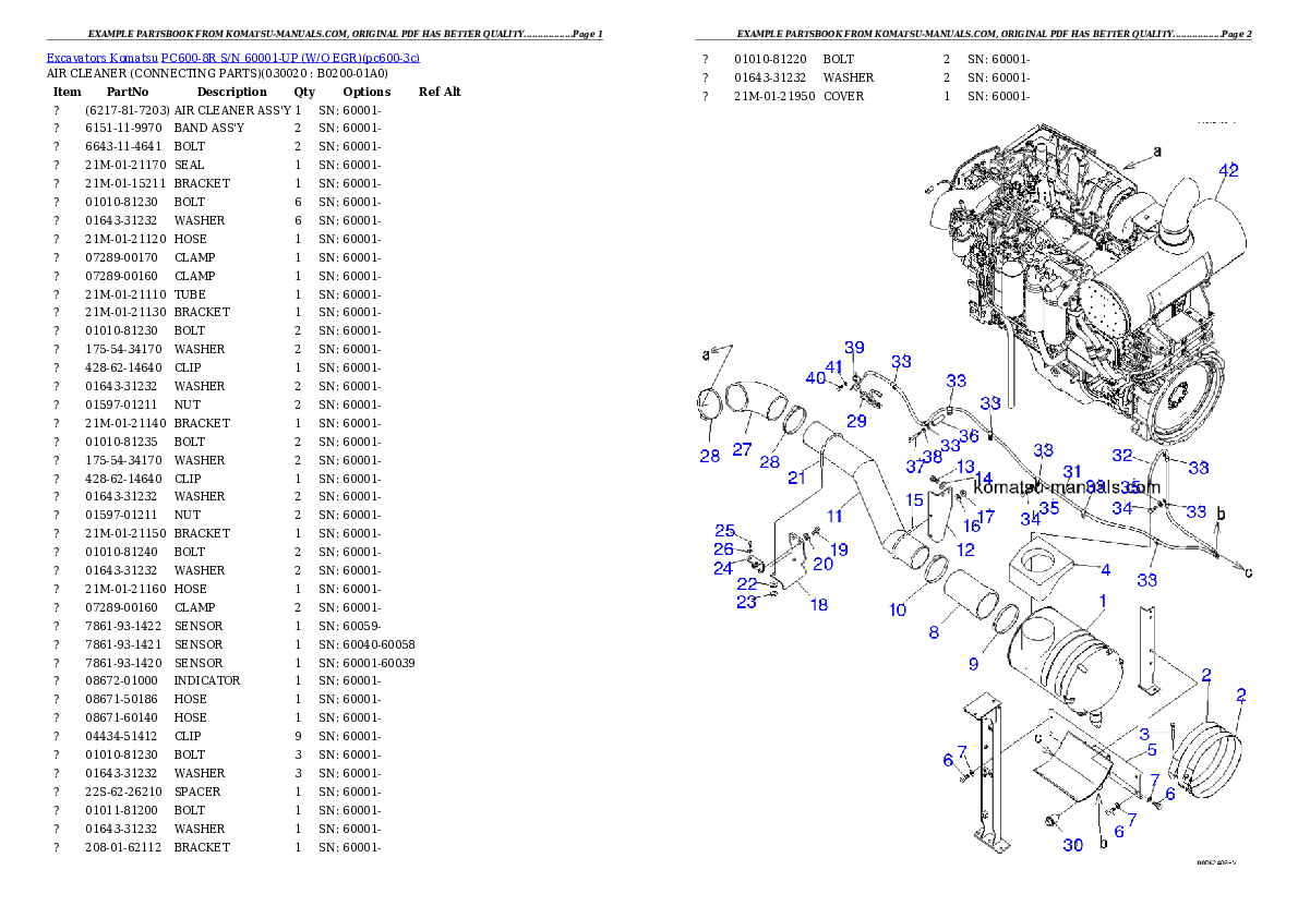 Komatsu pc600-8r parts books excavators download Komatsu pc600-8r parts books excavators download