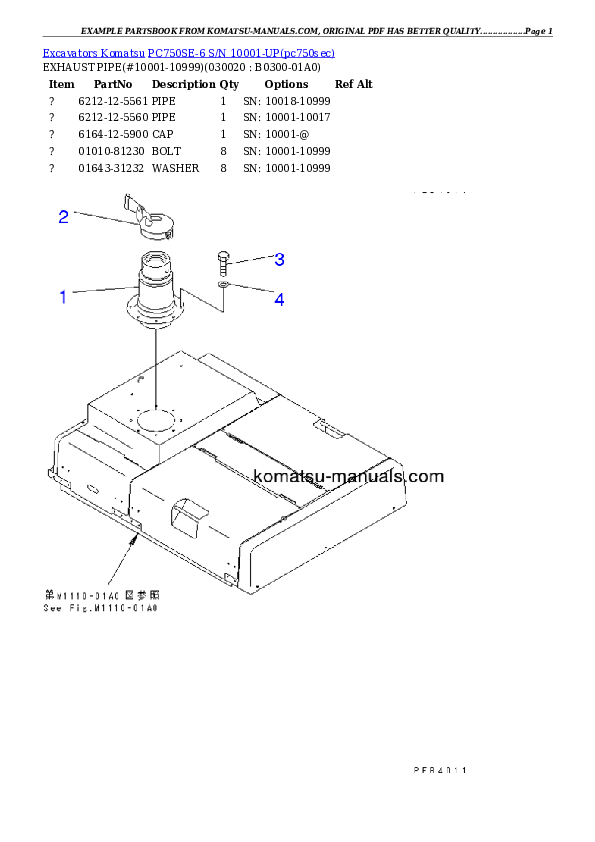 Komatsu pc750se-6 parts books excavators download Komatsu pc750se-6 parts books excavators download