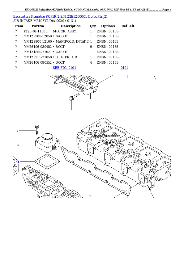 Komatsu pc75r-2 parts books excavators download Komatsu pc75r-2 parts books excavators download