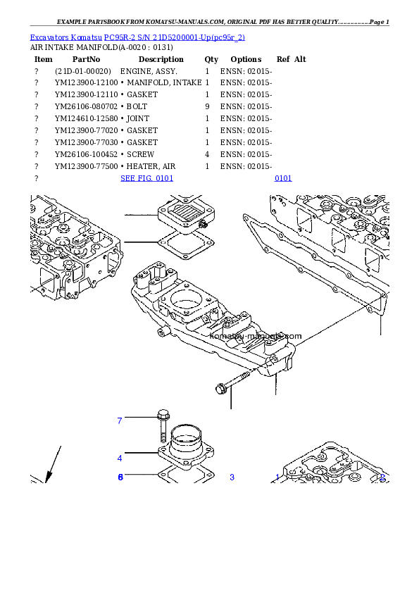 Komatsu pc95r-2 parts books excavators download Komatsu pc95r-2 parts books excavators download