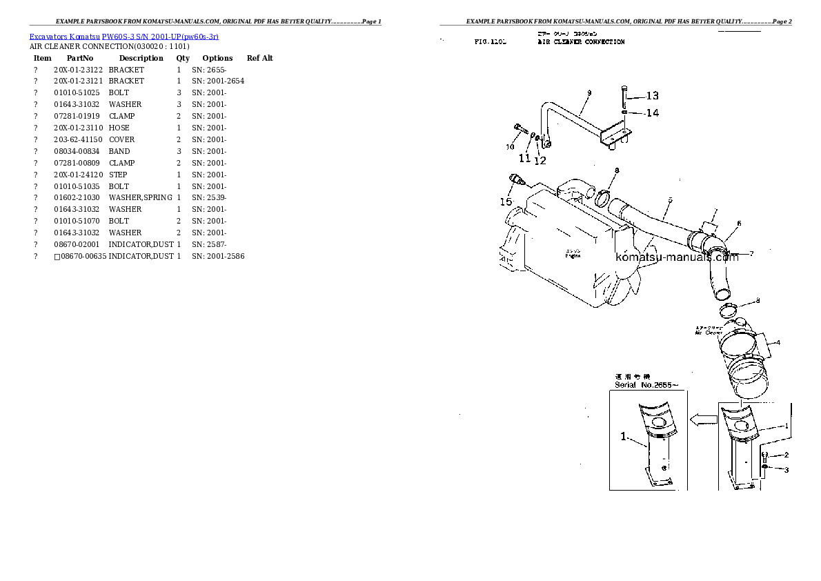 Komatsu pw60s-3 parts books excavators download Komatsu pw60s-3 parts books excavators download