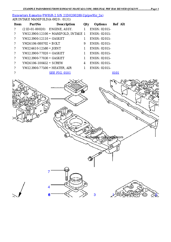 Komatsu pw95r-2 parts books excavators download Komatsu pw95r-2 parts books excavators download
