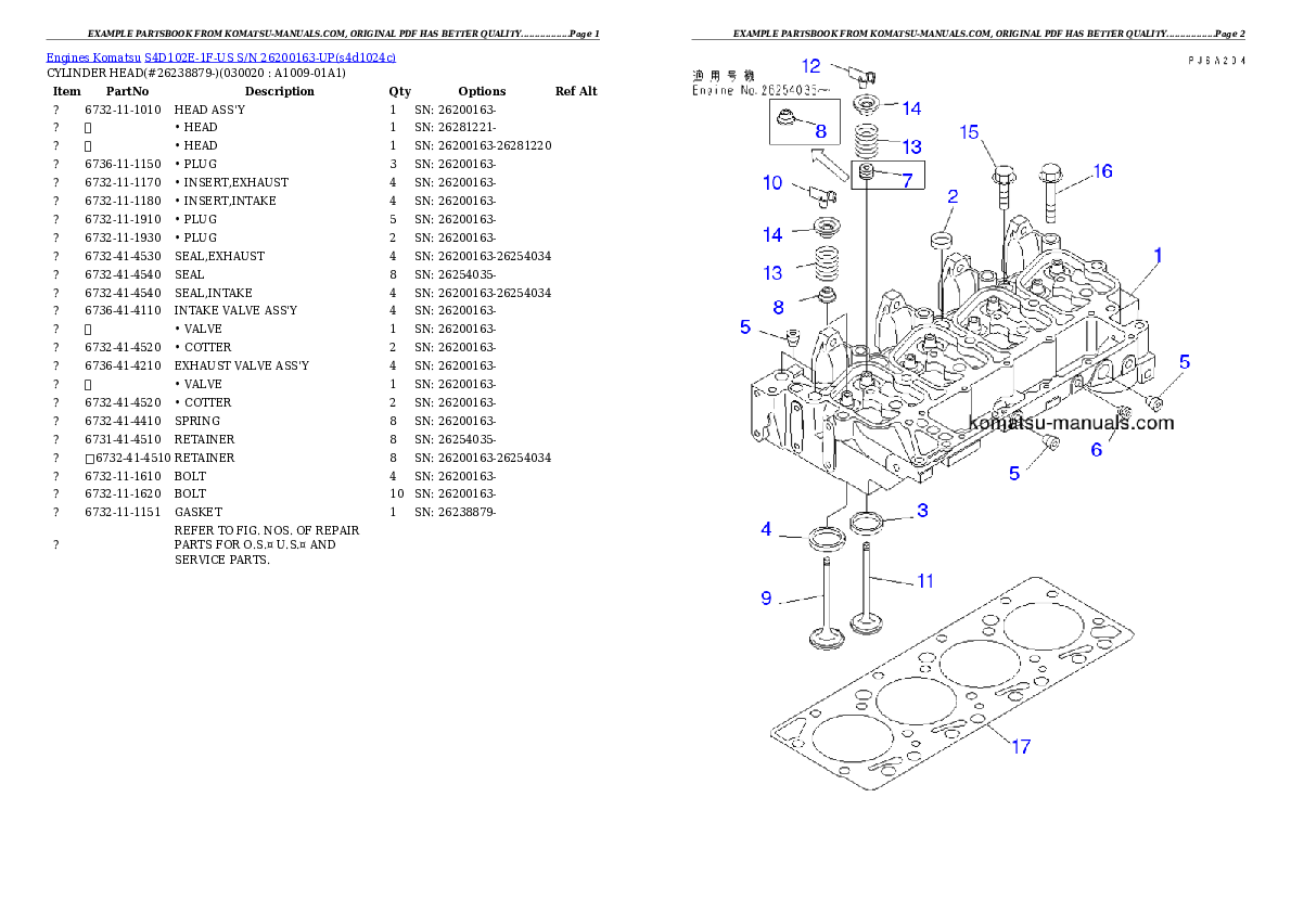 Komatsu s4d102e-1f-us parts books engines download Komatsu s4d102e-1f-us parts books engines download