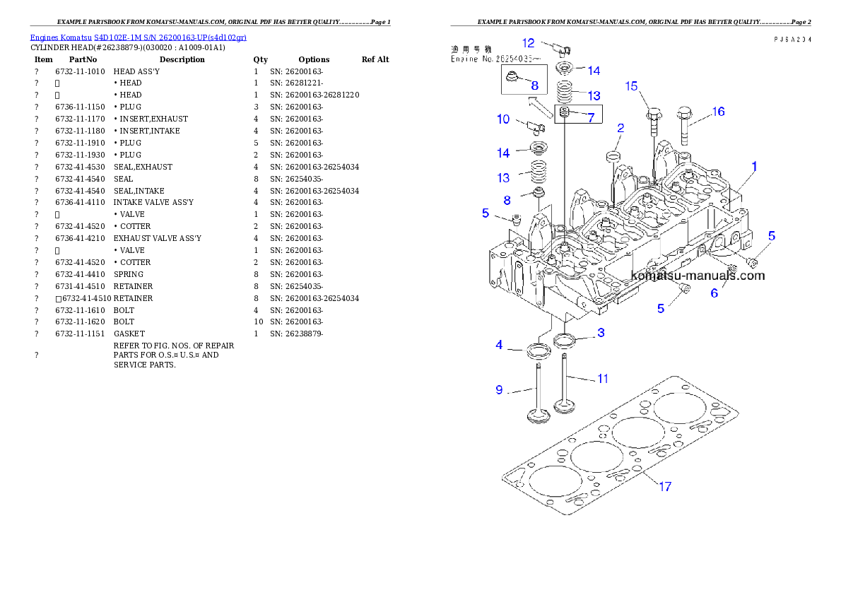 Komatsu s4d102e-1m parts books engines download Komatsu s4d102e-1m parts books engines download