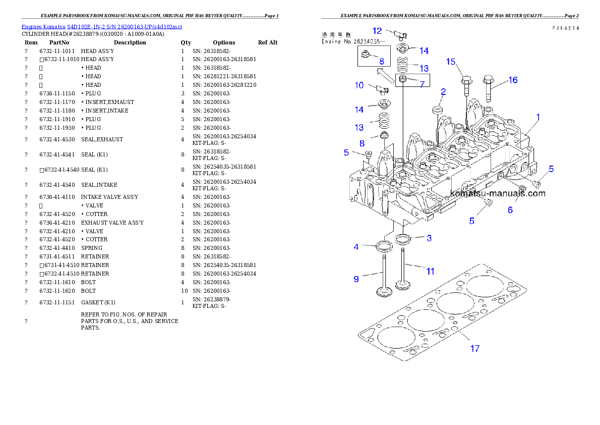 Komatsu s4d102e-1n-2 parts books engines download Komatsu s4d102e-1n-2 parts books engines download