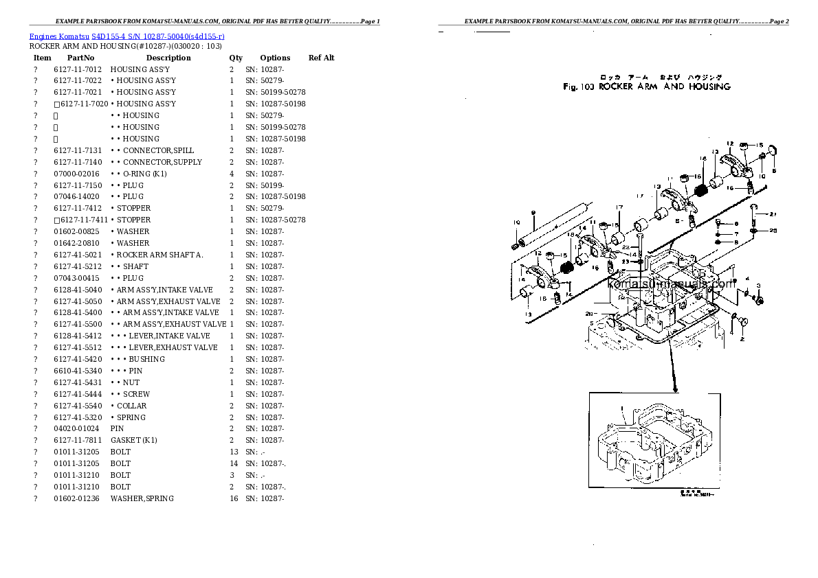 Komatsu s4d155-4 parts books engines download Komatsu s4d155-4 parts books engines download