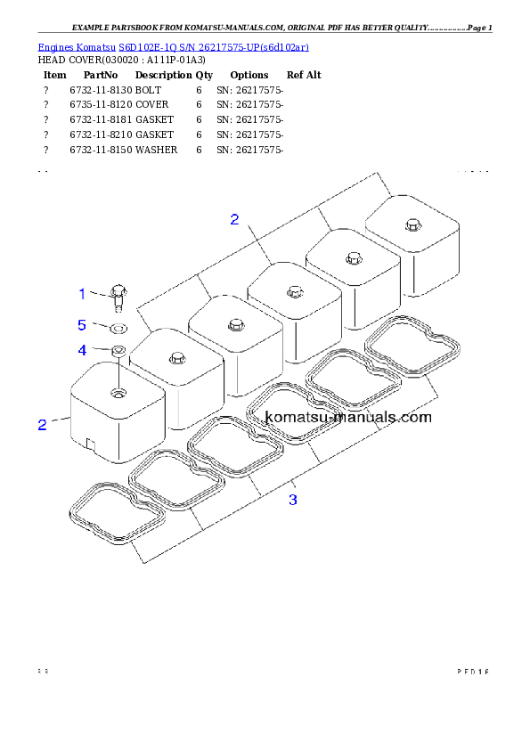 Komatsu s6d102e-1q parts books engines download Komatsu s6d102e-1q parts books engines download