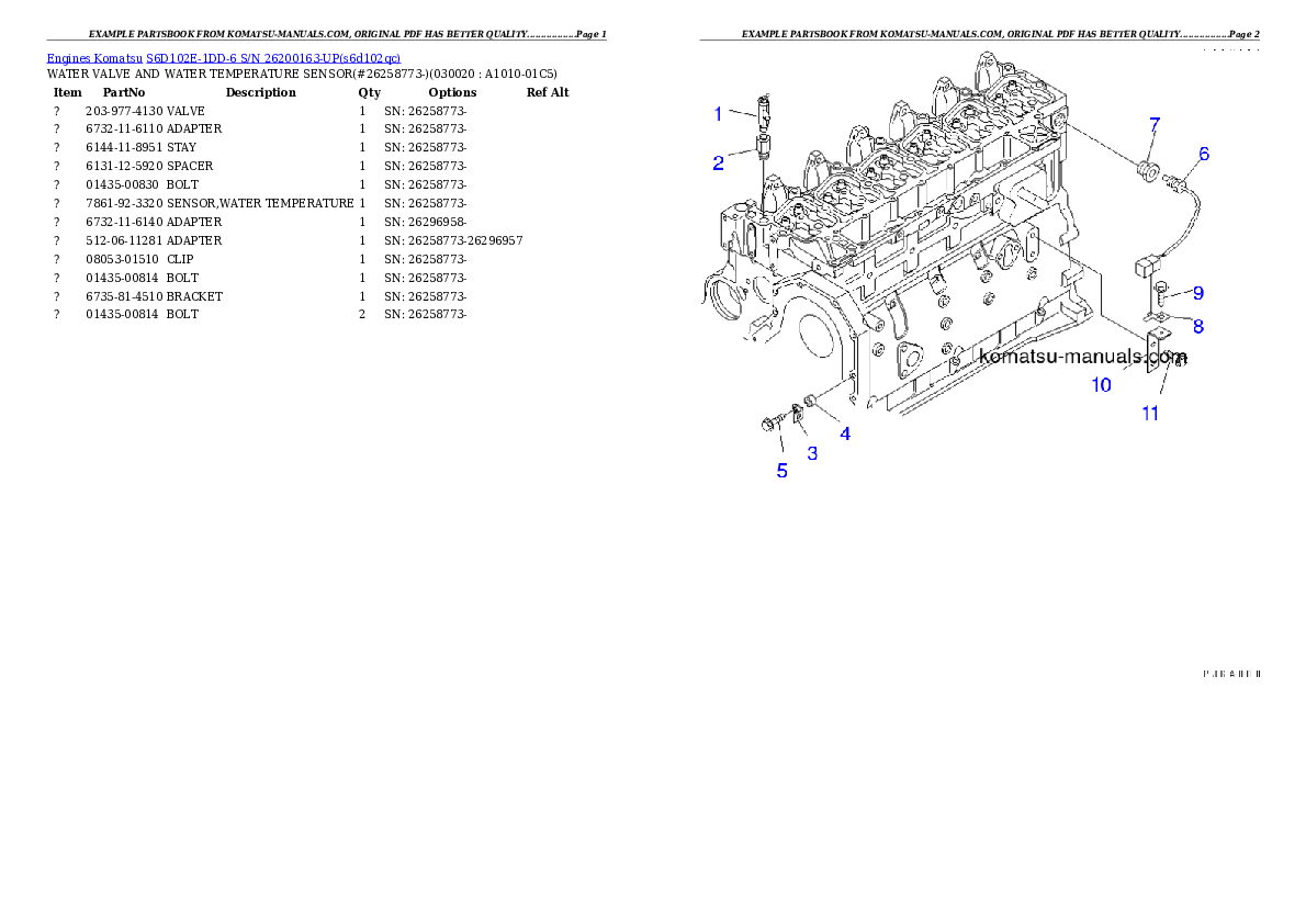 Komatsu s6d102e-1dd-6 parts books engines download Komatsu s6d102e-1dd-6 parts books engines download