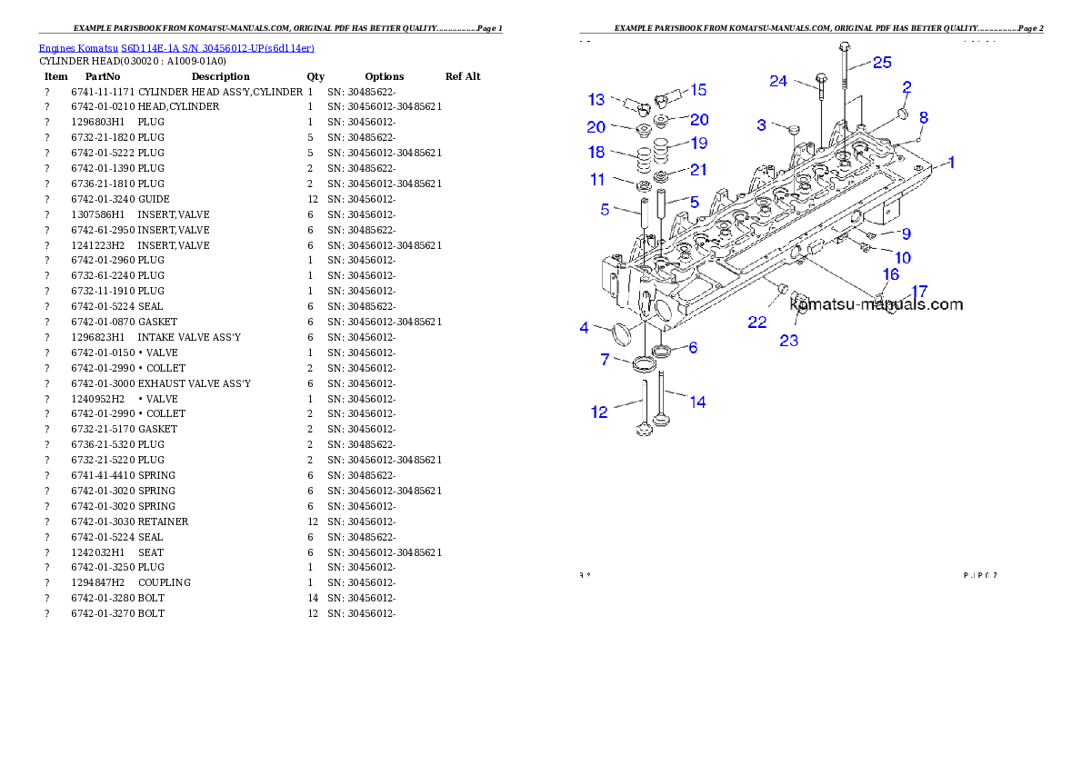 Komatsu s6d114e-1a parts books engines download Komatsu s6d114e-1a parts books engines download
