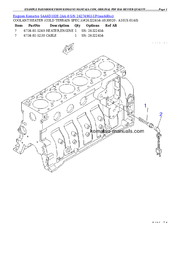 Komatsu saa6d102e-2aa-8 parts books engines download Komatsu saa6d102e-2aa-8 parts books engines download