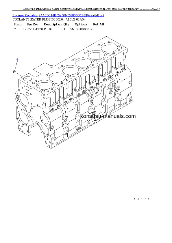 Komatsu saa6d114e-2a parts books engines download Komatsu saa6d114e-2a parts books engines download