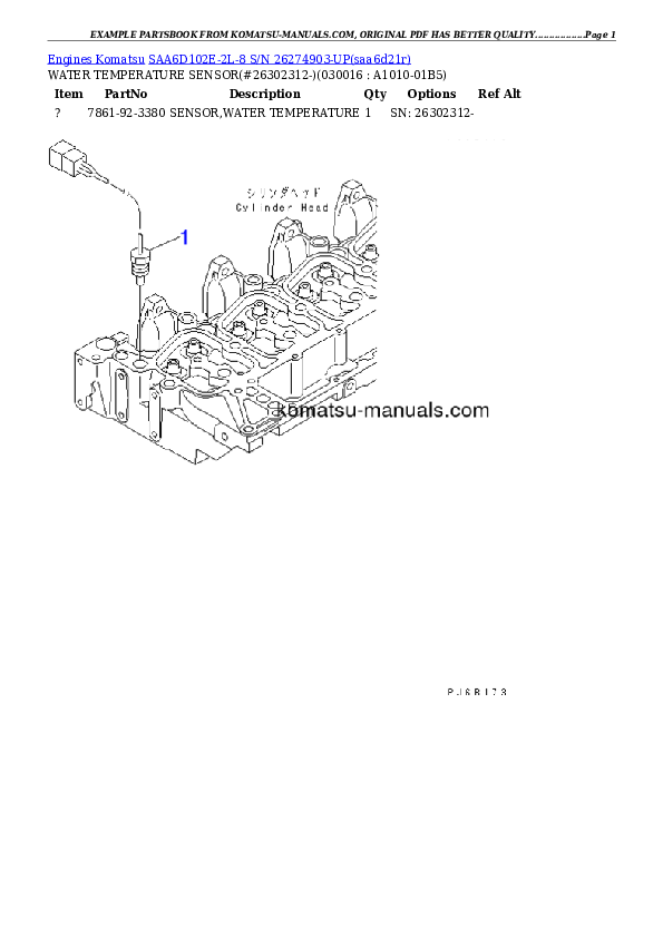 Komatsu saa6d102e-2l-8 parts books engines download Komatsu saa6d102e-2l-8 parts books engines download