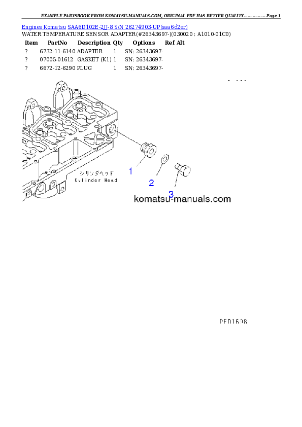 Komatsu saa6d102e-2jj-8 parts books engines download Komatsu saa6d102e-2jj-8 parts books engines download