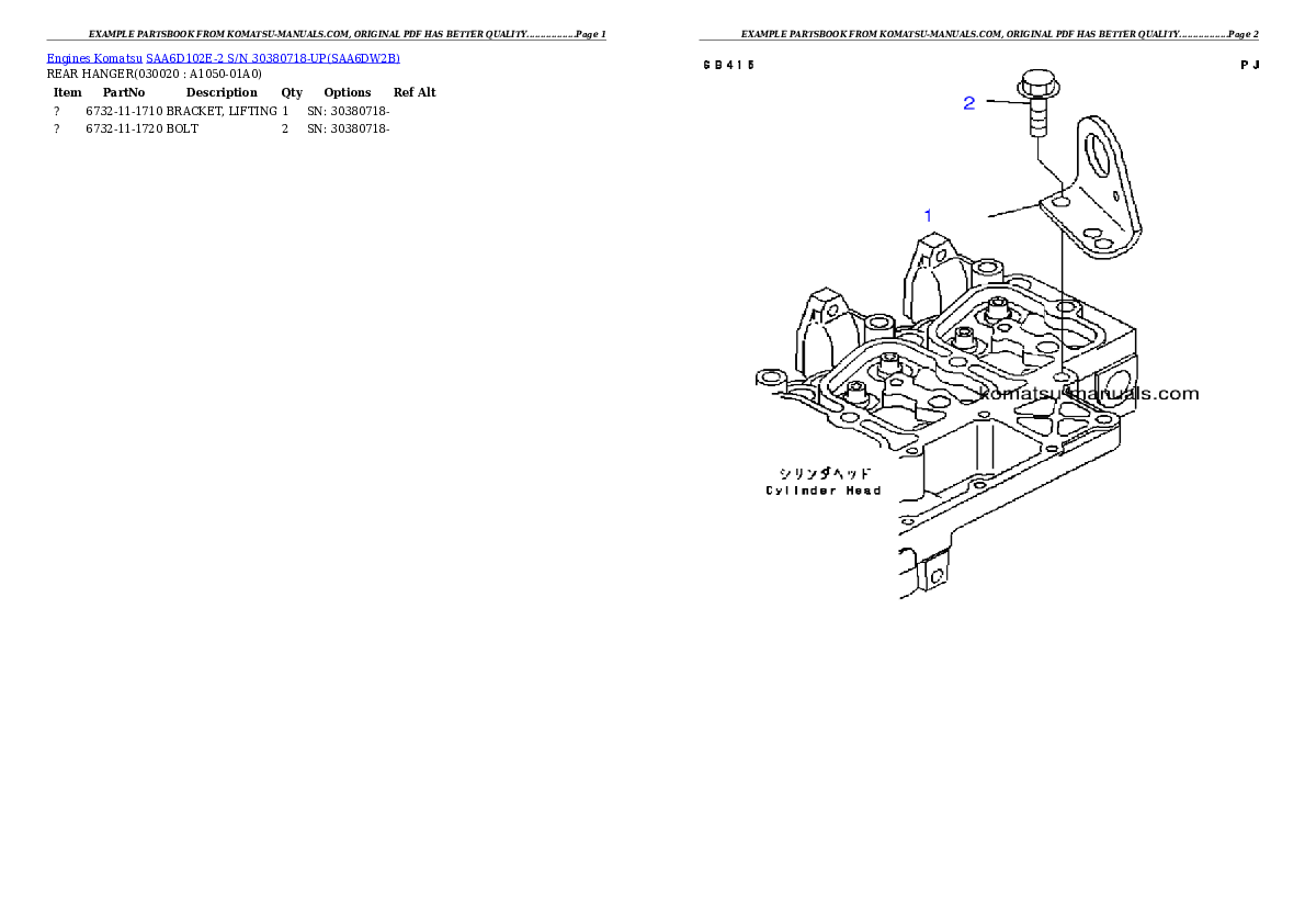 Komatsu saa6d102e-2 parts books engines download Komatsu saa6d102e-2 parts books engines download