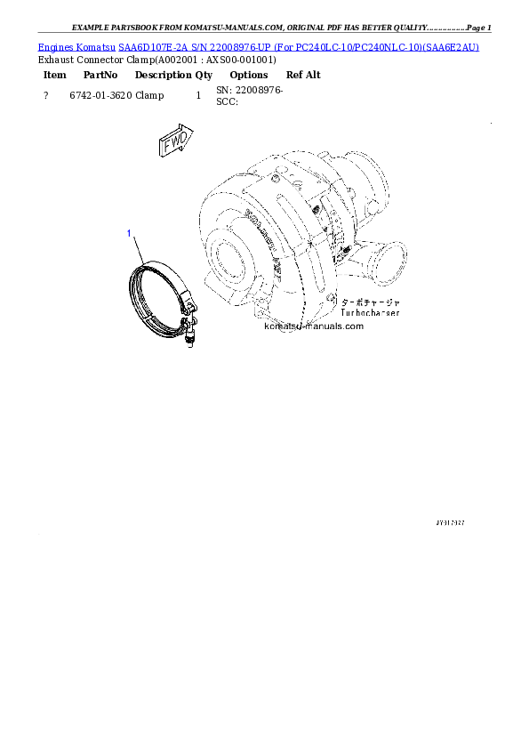 Komatsu saa6d107e-2a parts books engines download Komatsu saa6d107e-2a parts books engines download