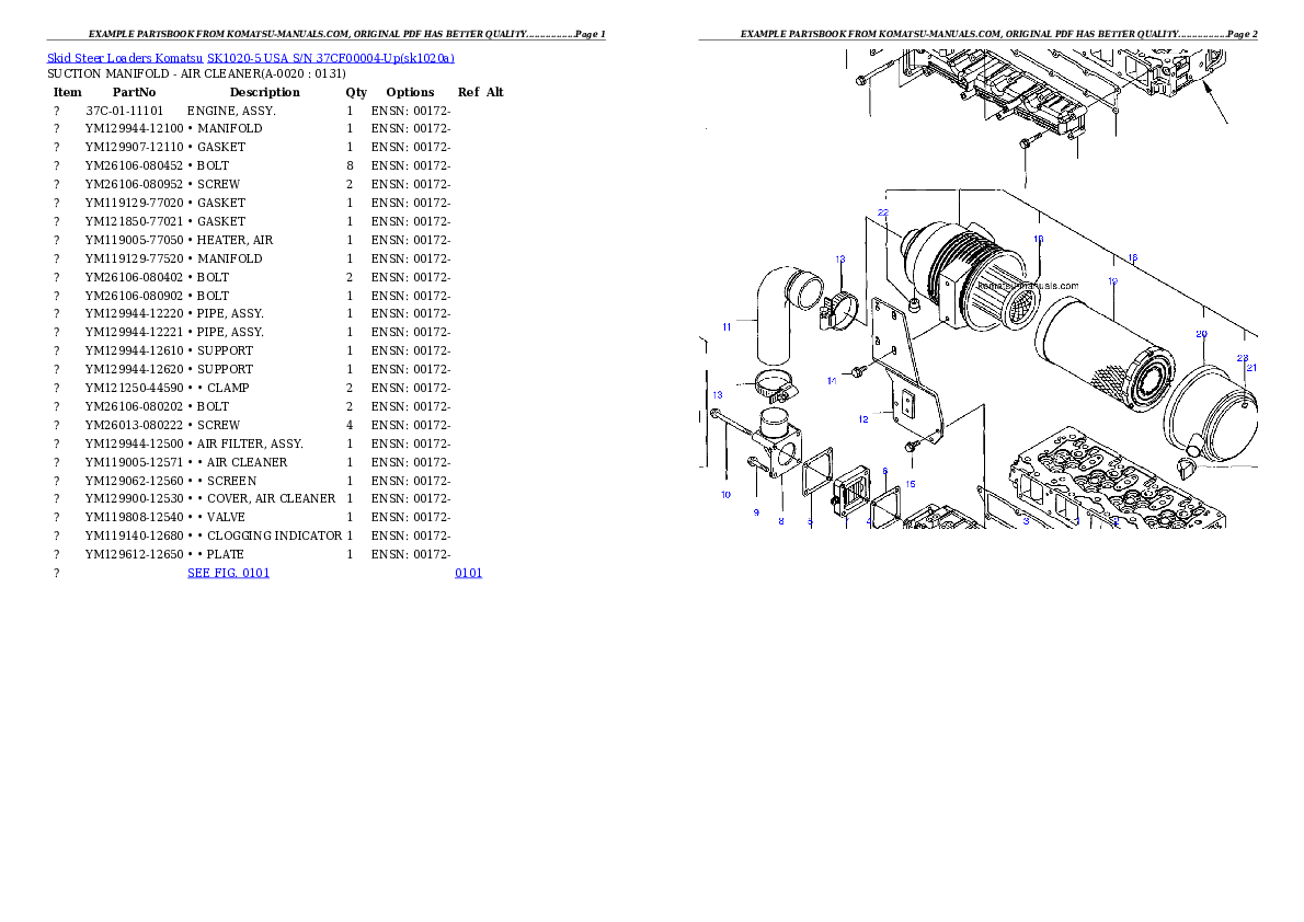Komatsu sk1020-5 usa parts books skid steer loaders download Komatsu sk1020-5 usa parts books skid steer loaders download