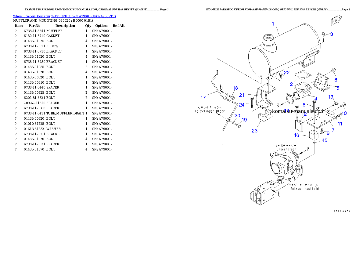 Komatsu wa250pt-5l parts books wheel loaders download Komatsu wa250pt-5l parts books wheel loaders download