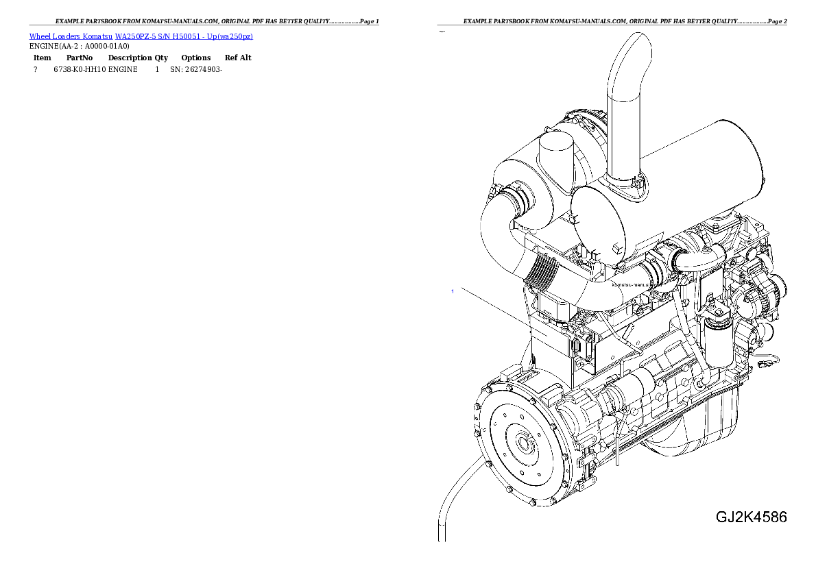 Komatsu wa250pz-5 parts books wheel loaders download Komatsu wa250pz-5 parts books wheel loaders download
