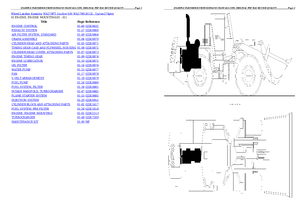 Komatsu wa270pt-3 active parts books wheel loaders download Komatsu wa270pt-3 active parts books wheel loaders download
