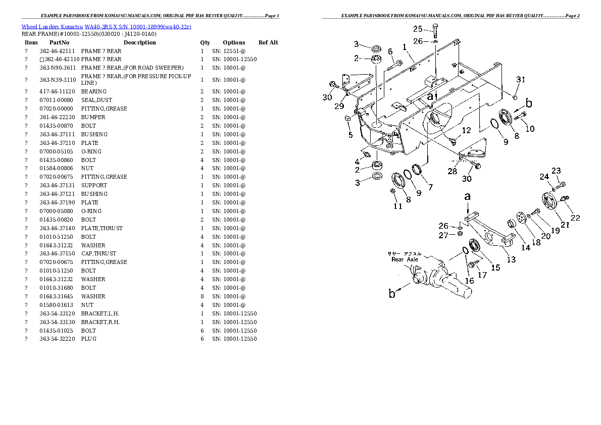 Komatsu wa40-3rs-x parts books wheel loaders download Komatsu wa40-3rs-x parts books wheel loaders download