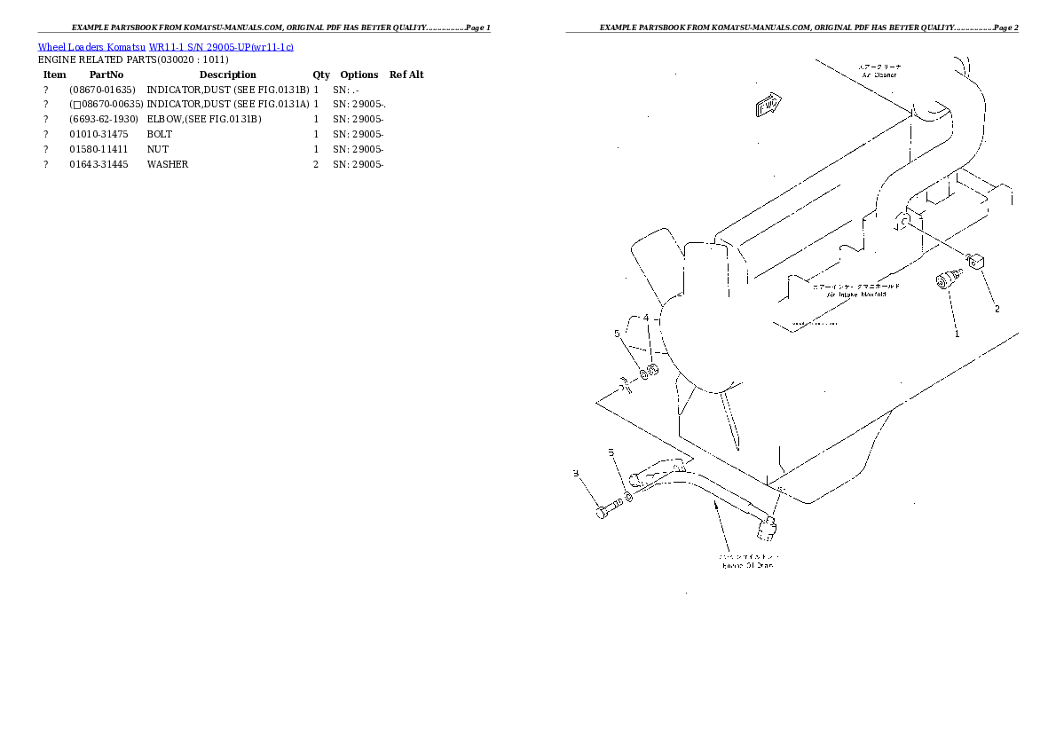 Komatsu wr11-1 parts books wheel loaders download Komatsu wr11-1 parts books wheel loaders download