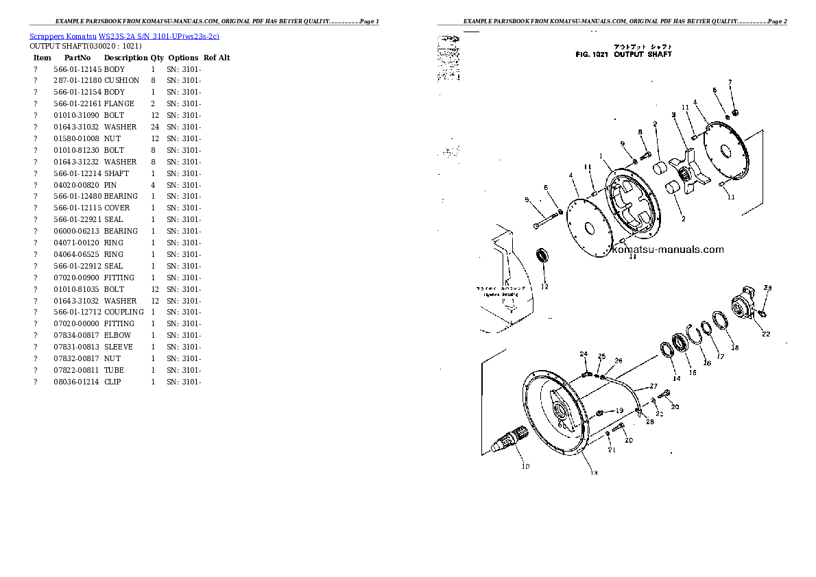 Komatsu ws23s-2a parts books scrappers download Komatsu ws23s-2a parts books scrappers download